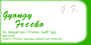 gyongy frecko business card
